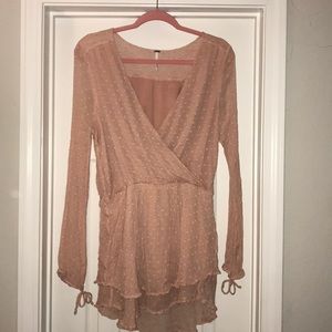 Free People, pink, long sleeve dress!